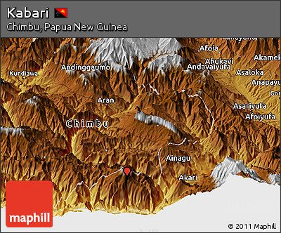 Physical Panoramic Map of Kabari