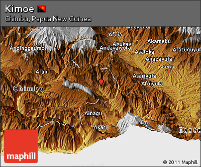 Physical Panoramic Map of Kimoe