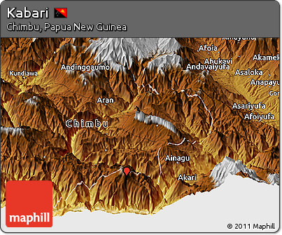 Physical Panoramic Map of Kabari