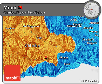 Political Panoramic Map of Minoi