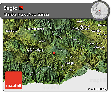 Satellite Panoramic Map of Sagio