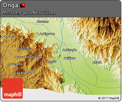 Physical 3D Map of Onga