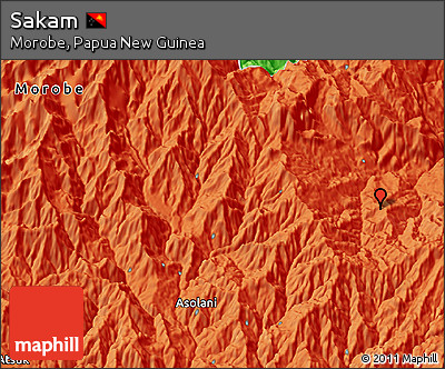 Political 3D Map of Sakam