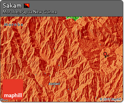 Political 3D Map of Sakam