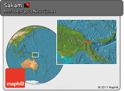 Satellite Location Map of Sakam