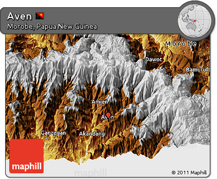 Physical 3D Map of Aven