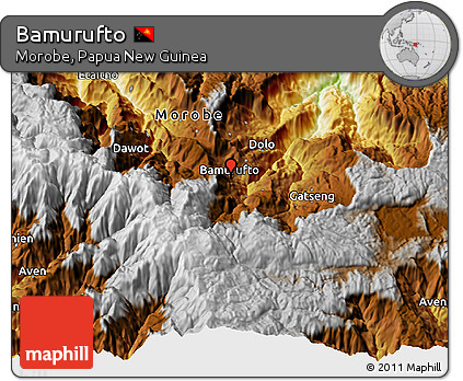 Physical 3D Map of Bamurufto