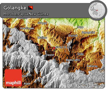 Physical 3D Map of Golangke