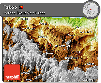 Physical 3D Map of Takop