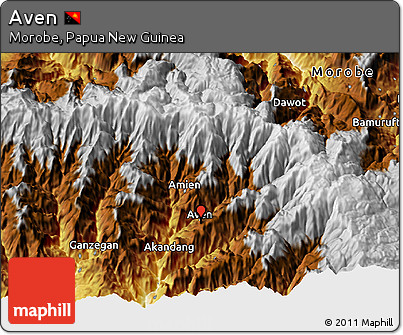 Physical 3D Map of Aven