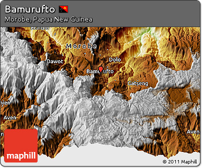 Physical 3D Map of Bamurufto