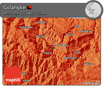 Political 3D Map of Golangke