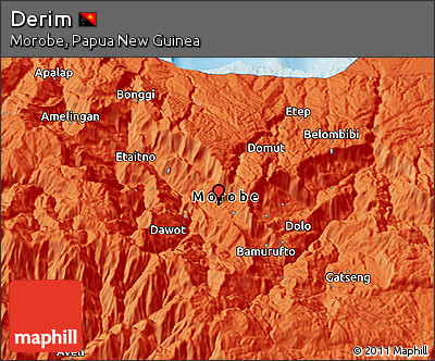 Political 3D Map of Derim