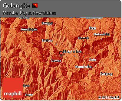 Political 3D Map of Golangke