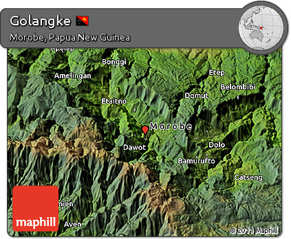 Satellite 3D Map of Golangke