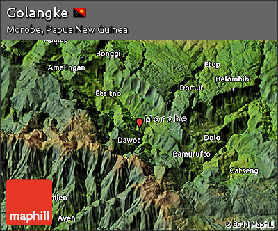 Satellite 3D Map of Golangke