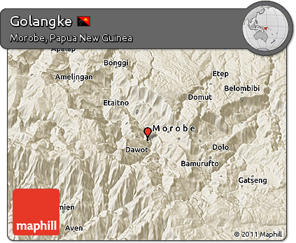 Shaded Relief 3D Map of Golangke