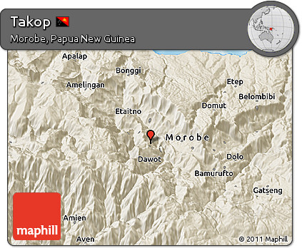 Shaded Relief 3D Map of Takop