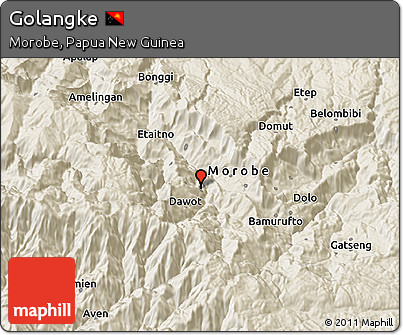 Shaded Relief 3D Map of Golangke