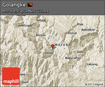 Shaded Relief 3D Map of Golangke