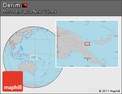 Gray Location Map of Derim