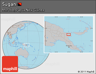 Gray Location Map of Sugan