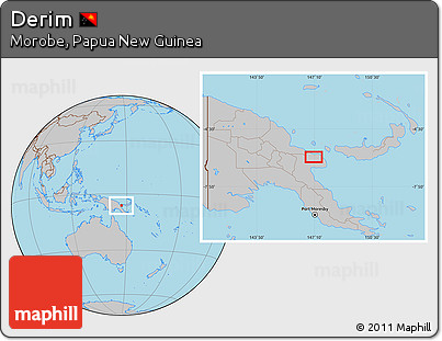 Gray Location Map of Derim