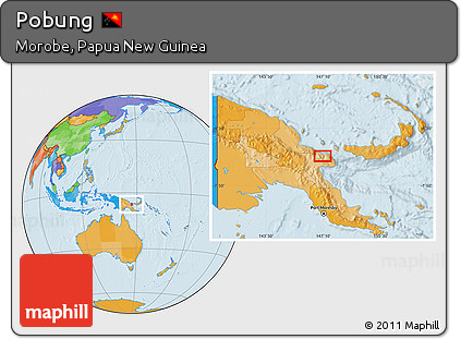 Political Location Map of Pobung