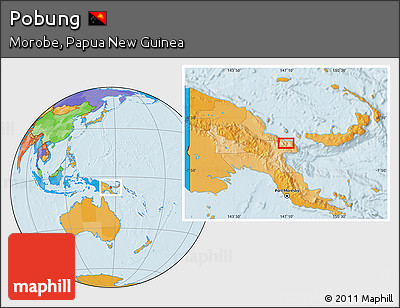 Political Location Map of Pobung