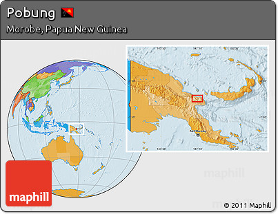 Political Location Map of Pobung