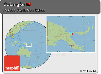 Savanna Style Location Map of Golangke