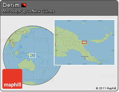 Savanna Style Location Map of Derim