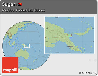Savanna Style Location Map of Sugan