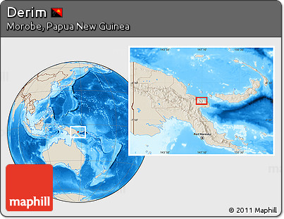 Shaded Relief Location Map of Derim