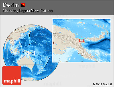 Shaded Relief Location Map of Derim