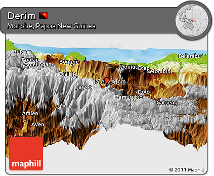 Physical Panoramic Map of Derim