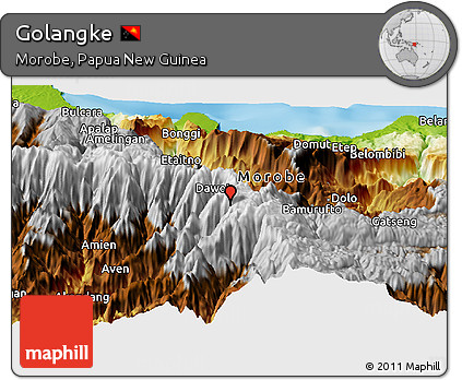 Physical Panoramic Map of Golangke