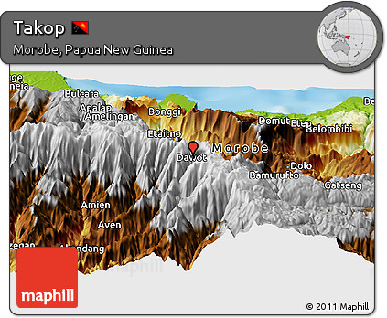 Physical Panoramic Map of Takop