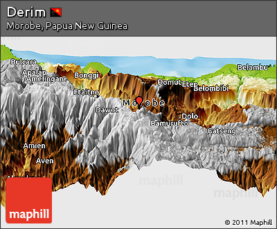 Physical Panoramic Map of Derim