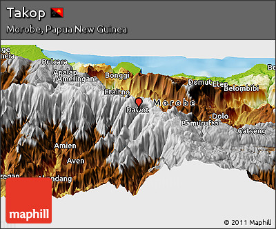 Physical Panoramic Map of Takop