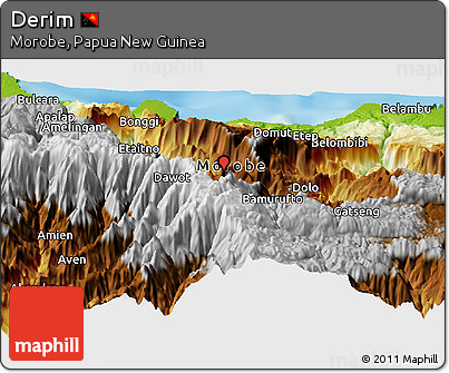 Physical Panoramic Map of Derim