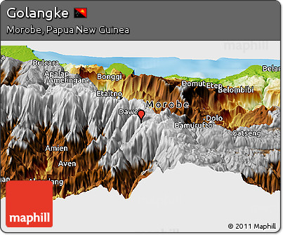 Physical Panoramic Map of Golangke
