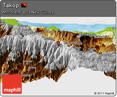 Physical Panoramic Map of Takop