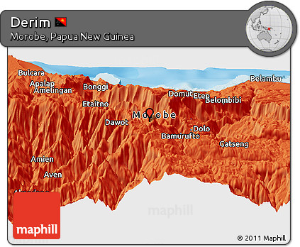 Political Panoramic Map of Derim