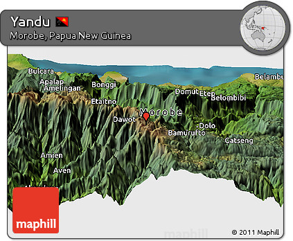 Satellite Panoramic Map of Yandu