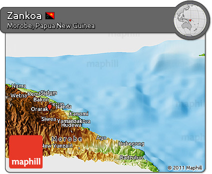 Physical Panoramic Map of Zankoa