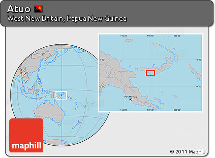 Gray Location Map of Atuo
