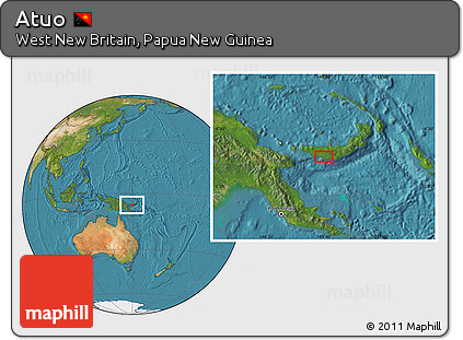 Satellite Location Map of Atuo