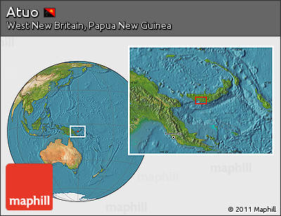 Satellite Location Map of Atuo