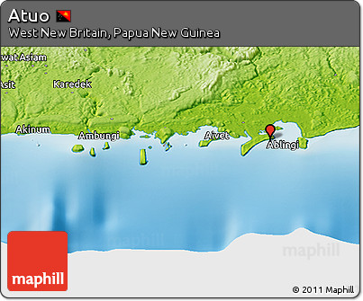 Physical Panoramic Map of Atuo